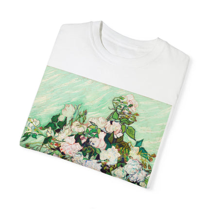 Roses by Vincent Van Gogh Unisex Garment-Dyed T-shirt