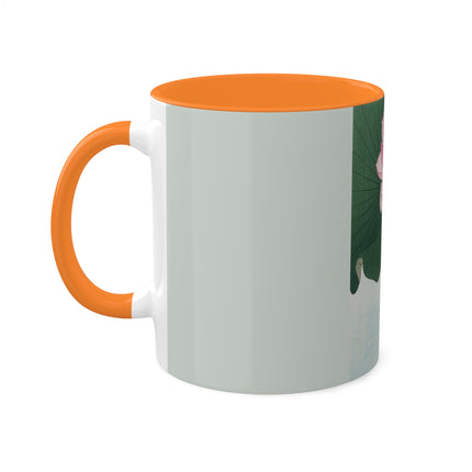 Blooming Lotus Flowers by Ohara Koson Colorful Mugs, 11oz
