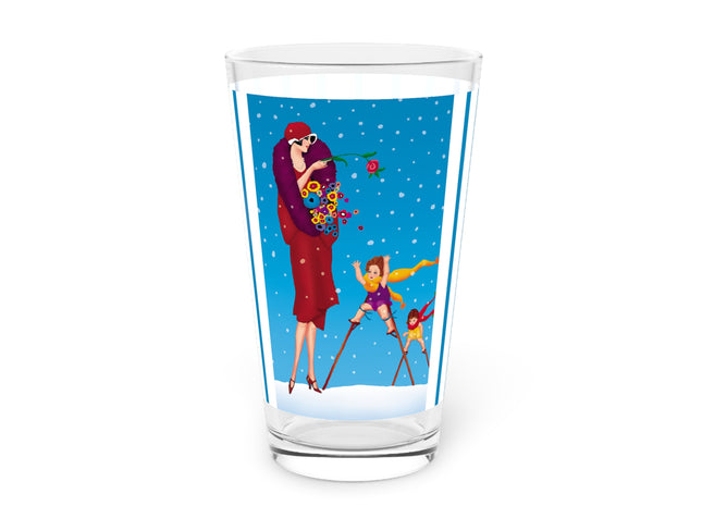Snowfall & Couture Glass, 16oz