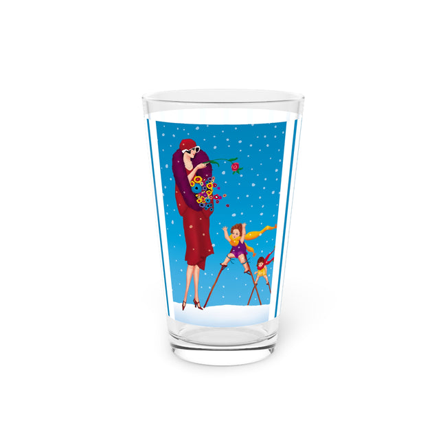 Snowfall & Couture Glass, 16oz