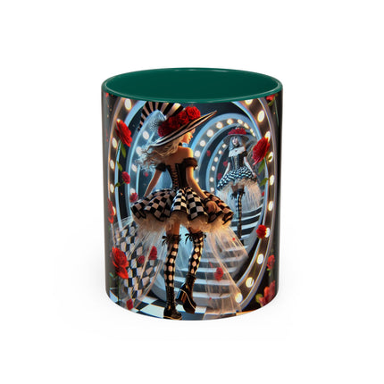 Halloween Witch Through the Mirror Colorful Mugs (11oz, 15oz)