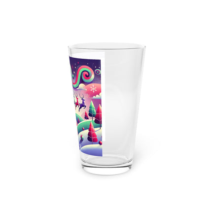 Festive Reindeer Flight Glass, 16oz