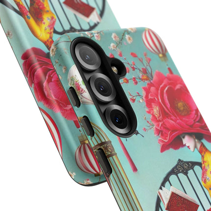 Reading In A Painted Garden Phone Cases