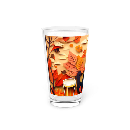 Siamese Cat at an Autumn Harvest Fair Glass, 16oz
