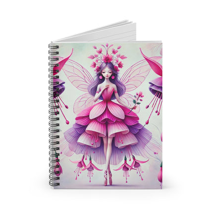 Fuchsia Fairy Spiral Notebook - Ruled Line