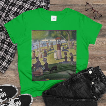 A Sunday on La Grande Jatte by Georges Seurat Women's Midweight Cotton Tee