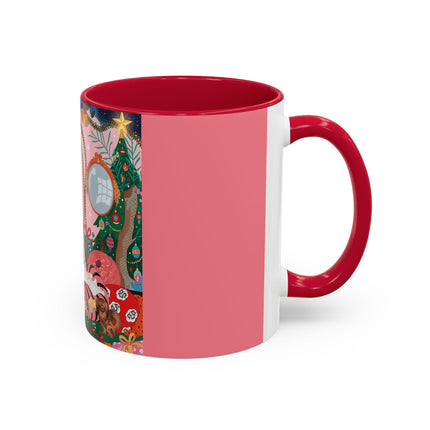 🎀🎄 Christmas Morning In The Rose Parlor Colorful Mug – Art Deco Holiday Fantasy
