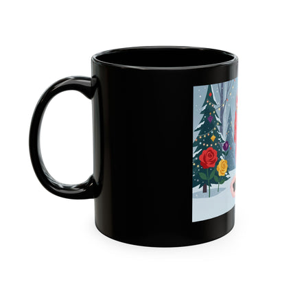 🏮🎄 The Winter Lantern Celebration Ceramic Mug – Art Deco Asian Christmas Elegance