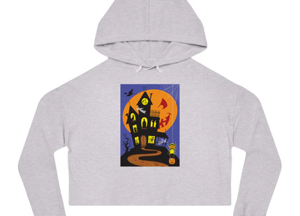 Halloween Night at the Haunted House Women’s Cropped Hooded Sweatshirt