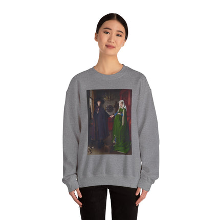 Arnolfini Portrait by Jan Van Eyck Heavy Blend™ Crewneck Sweatshirt