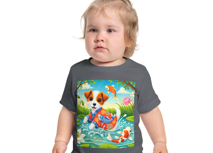 Koi Pond Puppy Baby Short Sleeve T-Shirt