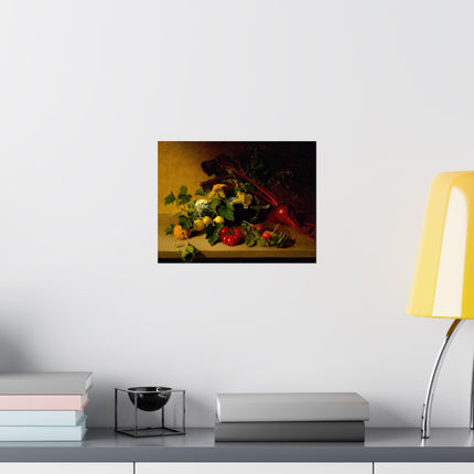 Still Life with Vegetables by James Peale Matte Horizontal Posters