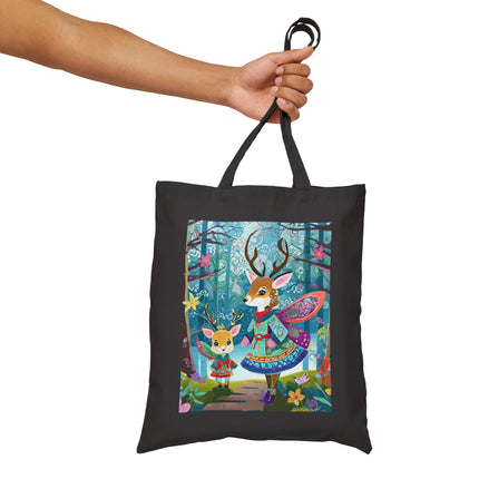 Enchanted Encounter Cotton Canvas Tote Bag