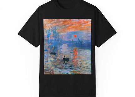 Sunrise by Claude Monet Unisex Garment-Dyed T-shirt