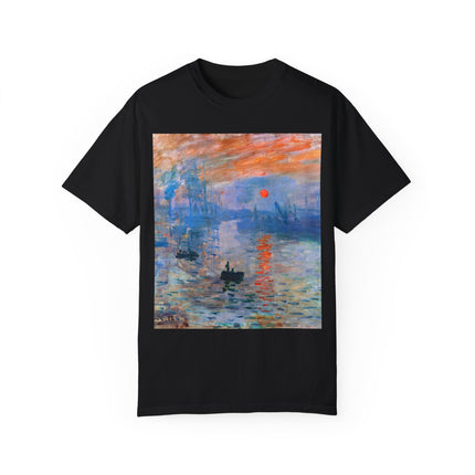 Sunrise by Claude Monet Unisex Garment-Dyed T-shirt