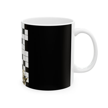The Distressed Beauty of Crossword by Kaichi Kobayashi Ceramic Mug 11oz