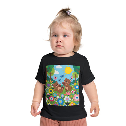 Woodland Bear Cubs at Play Baby T-Shirt – A Forest Full of Joy