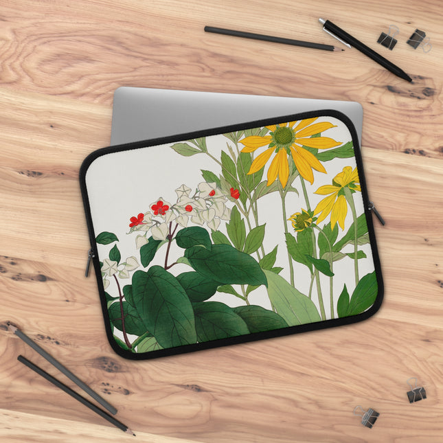 Clerodendrum & Rudbeckia by Tanigami Kônan Laptop Sleeve