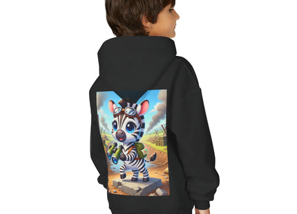 Zebra Lookout Youth Heavy Blend Hooded Sweatshirt