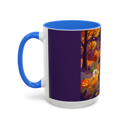 🐈‍⬛🎻 The Black Cat's Moonlit Melody Colorful Mug – Whimsical Halloween Music