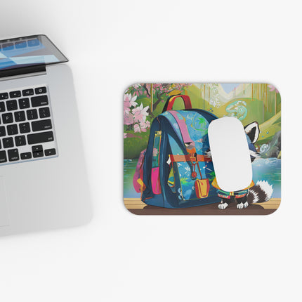 Baby Racoon Mouse Pad, Rectangle