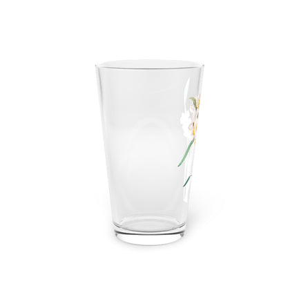 Chinese Sacred Lily Botanical Illustration by Pierre-Joseph Redouté Glass, 16oz