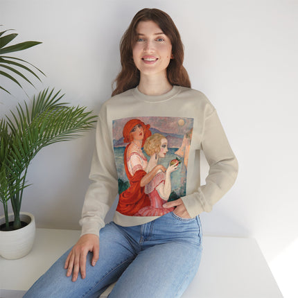 Sur la Route d'Anacapri by Gerda Wegener Heavy Blend™ Crewneck Sweatshirt