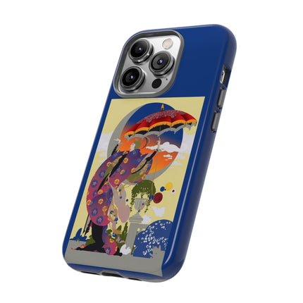 Parasol Sunset Geisha Phone Case – Elegant Twilight Grace