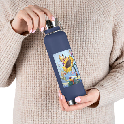 Sunflower Fairies by Margaret Tarrant Copper Vacuum Insulated Bottle, 22 oz