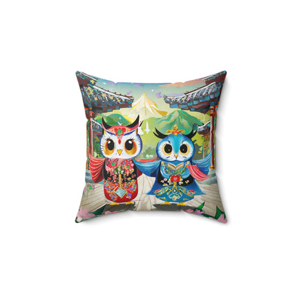 Twirling Talons Spun Polyester Square Pillow