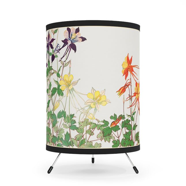 Aquilegia Flowers by Tanigami Kônan Tripod Lamp