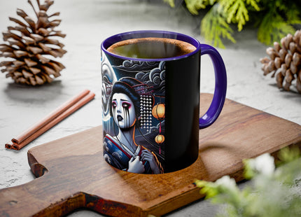 Geisha’s Black Ink Tears Colorful Mugs (11oz, 15oz)