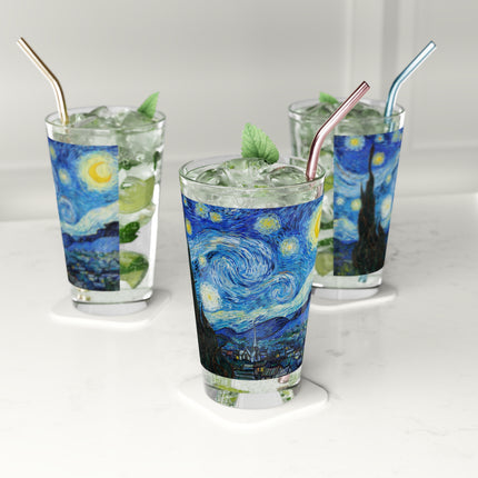 The Starry Night by Vincent Van Gogh Glass, 16oz