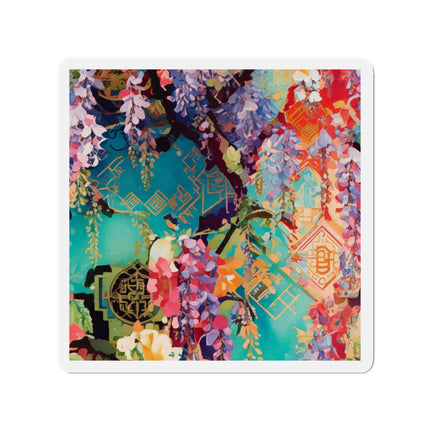 Golden Wisteria Symphony Die-Cut Magnets (5 Sizes)