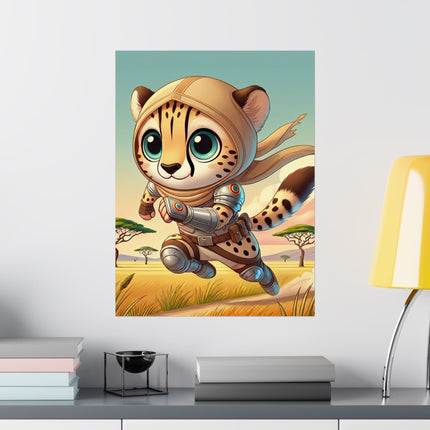🐆⚡ Swift Cheetah Matte Vertical Poster – Speed, Adventure & Untamed Energy