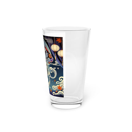 Skeleton Kabuki Performer Glass, 16oz