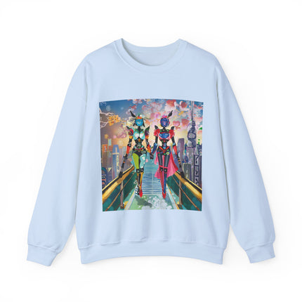 Cyber Punk Robot Models Unisex Heavy Blend™ Crewneck Sweatshirt