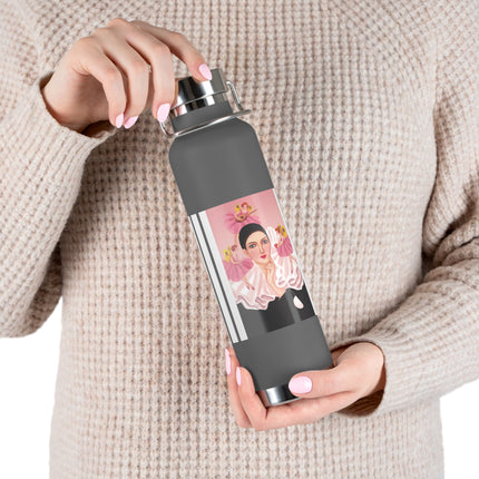 Pierrot & Fairies Dressed in Pink by Sofia Chiostri Copper Vacuum Insulated Bottle, 22oz