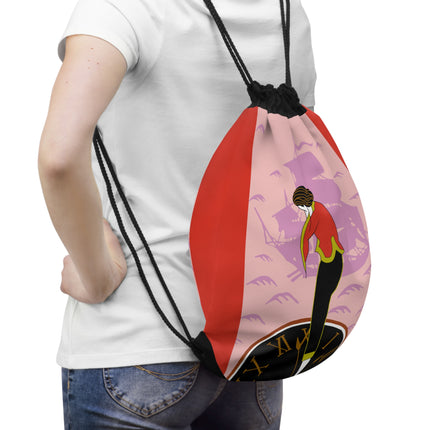 Woman Waiting for her Beloved at 1:59 Drawstring Bag
