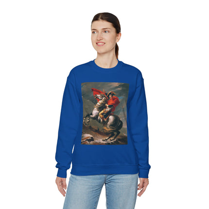 Napoleon Crossing the Alps by Jacques-Louis David Heavy Blend™ Crewneck Sweatshirt
