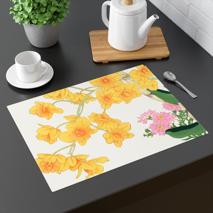 Golden Bow Orchid by Tanigami Kônan Placemat, 1pc