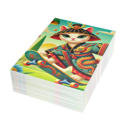 Dragon Dance on Wheels Postcard Bundles (envelopes included) - Bundles of 10, 30, 50 Pieces