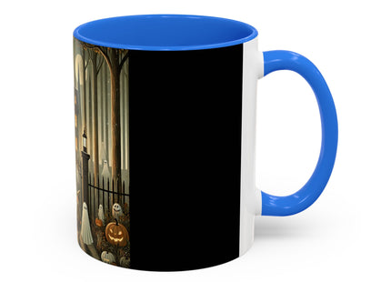 Ghostly Welcome – A Halloween Night Colorful Mugs (11oz, 15oz)