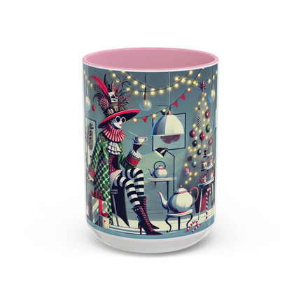 Whimsical Christmas Tea Party Colorful Mugs (11oz, 15oz)