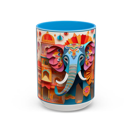 Elephant at an Autumn Festival Colorful Mugs (11oz, 15oz)