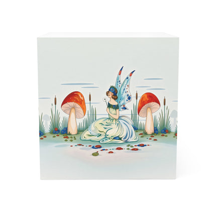 🌈☂️ Beneath The Rainbow Tree Note Cube – Art Deco Spring Fantasy