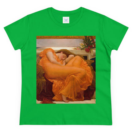 Flaming June by Frederic Leighton Women's Midweight Cotton Tee