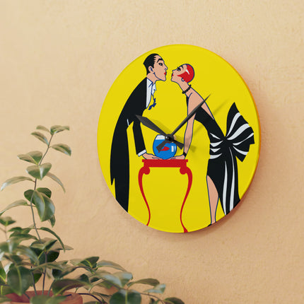 A Moment of Elegance Acrylic Wall Clock, Round and Square