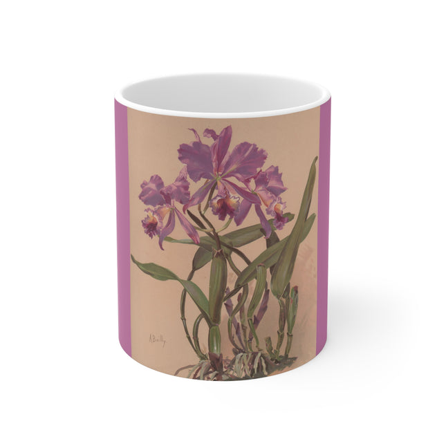 Watercolor of an Orchid by Alice Bailly Ceramic Mug 11oz