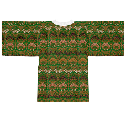 Japanese Fan Pattern by G.A. Audsley Long Sleeve Kimono Robe (AOP)